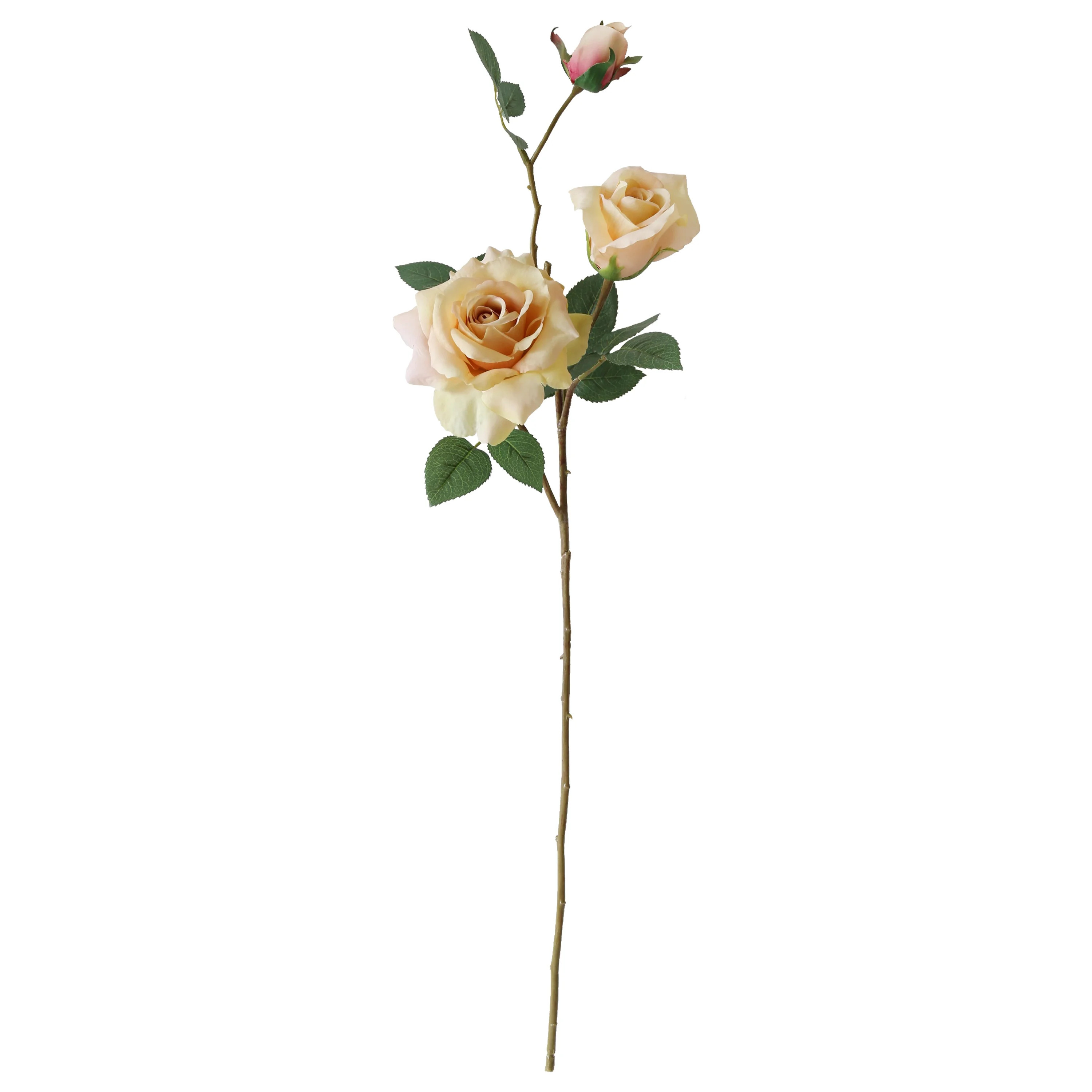 29.5" Artificial Silk Cream Rose 3 Heads Long Spray, by Mainstays - Walmart.com | Walmart (US)
