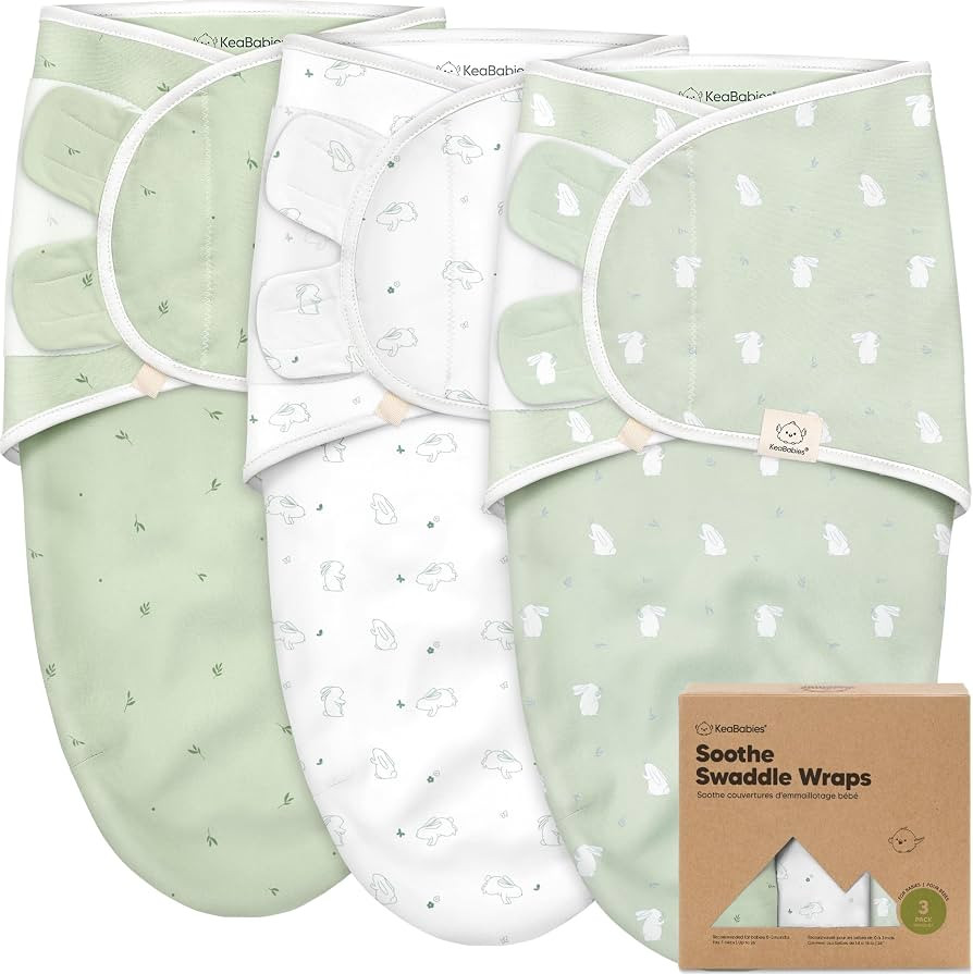 KeaBabies 3-Pack Organic Baby Swaddle Sleep Sacks - Swaddles for Newborns, Infant 0-3 Months, Bab... | Amazon (US)