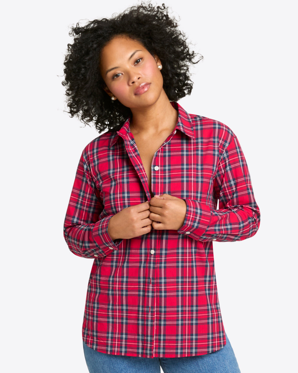 Tanner Buttondown Top in Angie Plaid | Draper James (US)
