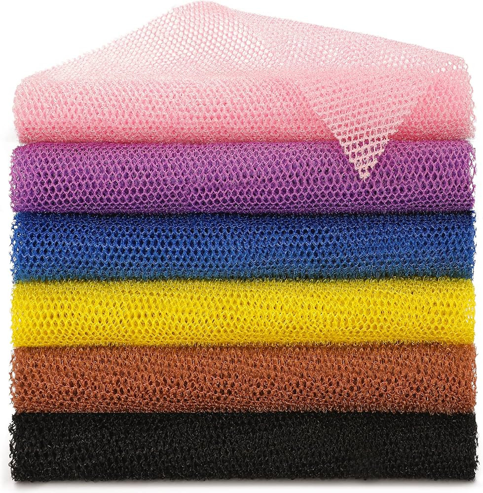 BHYTAKI 6 Pieces African Net Sponge African Exfoliating Net Long African Bath Sponge Washcloth Sh... | Amazon (US)