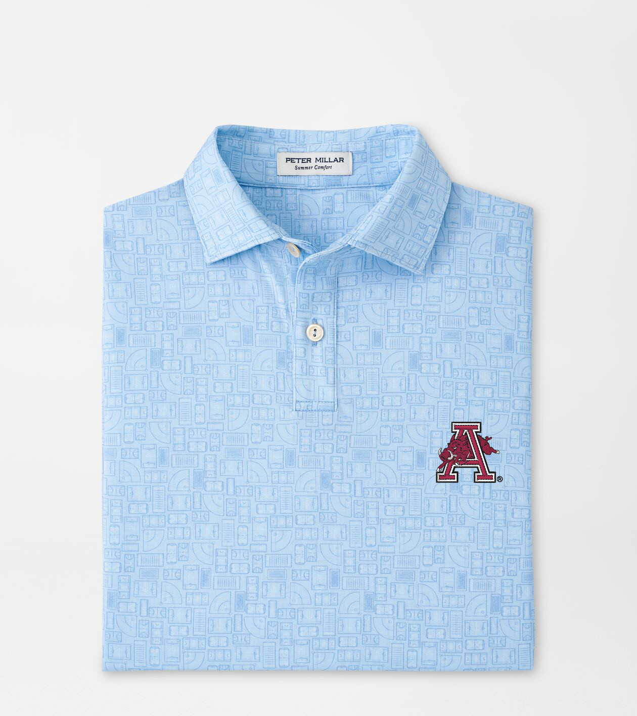 Arkansas Vault Out of Bounds Youth Performance Jersey Polo | Peter Millar