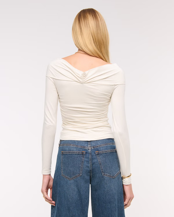 Off-The-Shoulder Hardware Top | Abercrombie & Fitch (US)