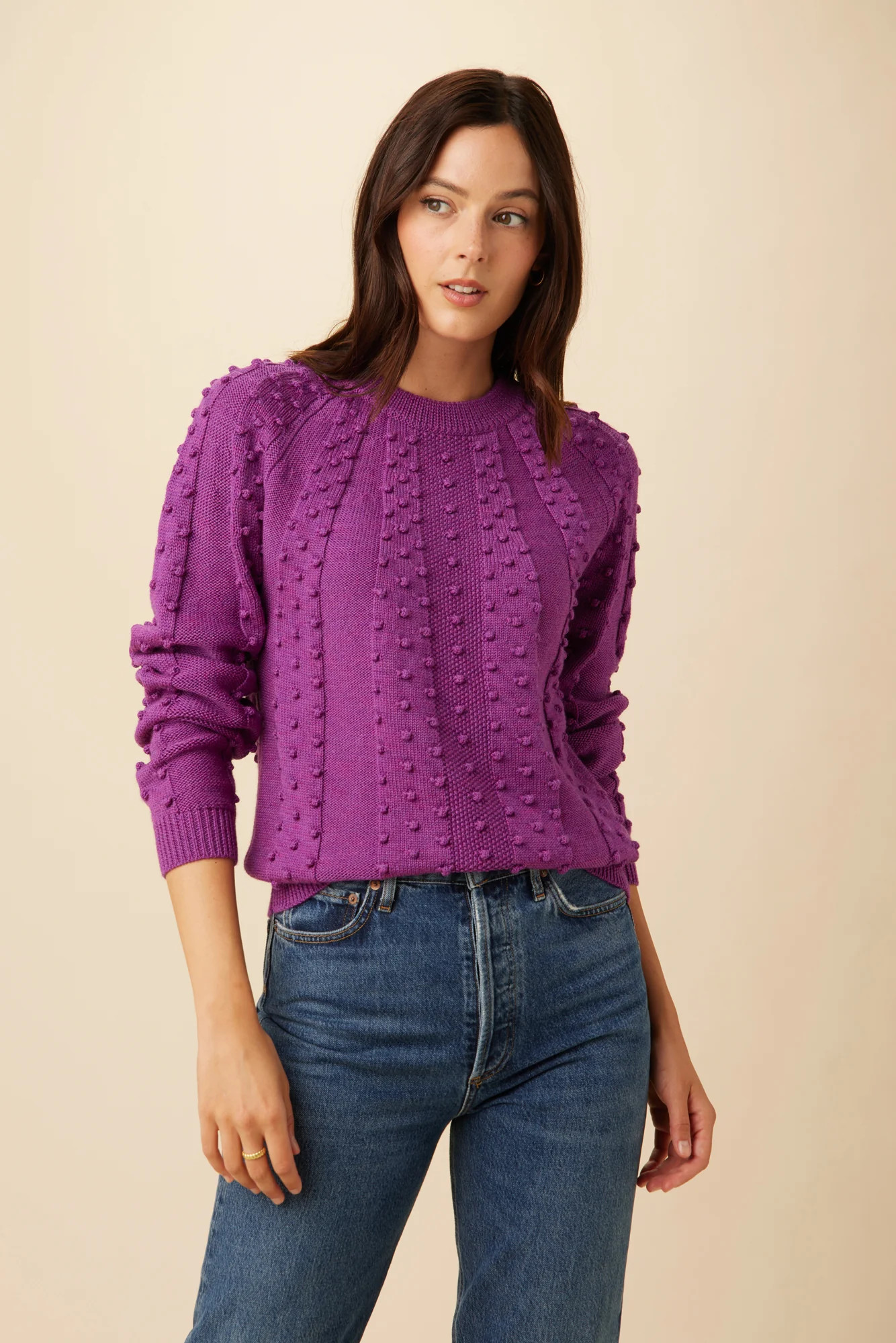 Laurel Wool Sweater - Cosmos | Amour Vert