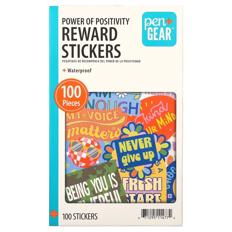Pen+Gear Vinyl Reward Stickers, Happy Designs, 100 Pieces | Walmart (US)
