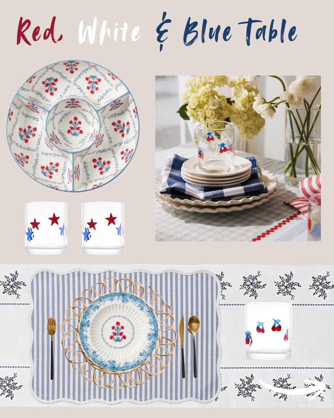 Red white and blue dining serveware

#LTKmomlife #LTKHome