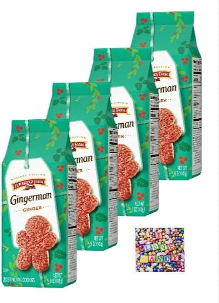 Pepperidge Farms Gingerman Ginger Cookies - Pack of 4 Bags - 21 Cookies Per Bag - 84 Cookies Tota... | Amazon (US)