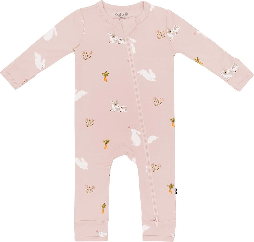 KYTE BABY Unisex Rayon Made From Bamboo Zippered Rompers 0-24 Months | Amazon (US)