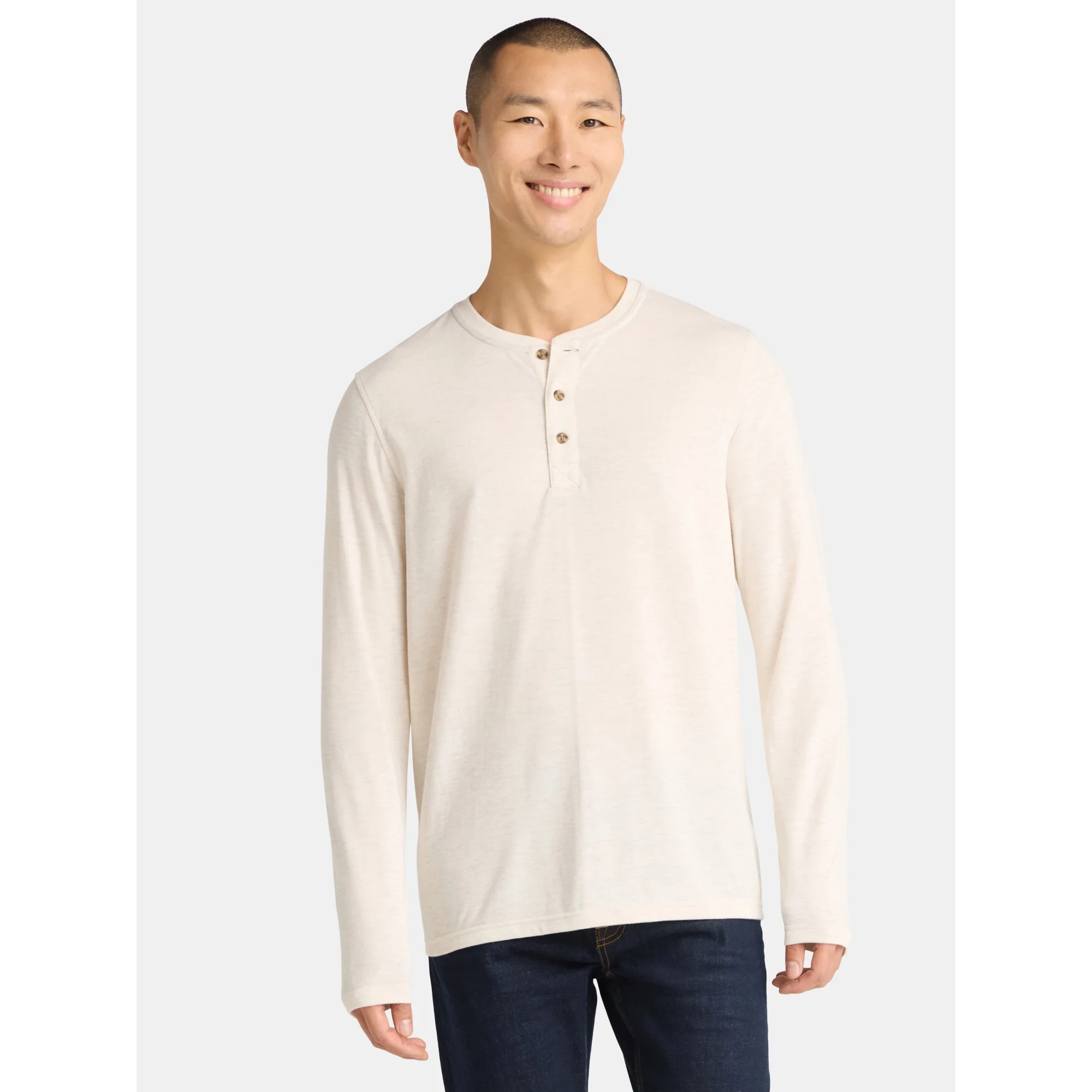 George Men's& Big Men's Double Knit Henley, Sizes S-3XL | Walmart (US)