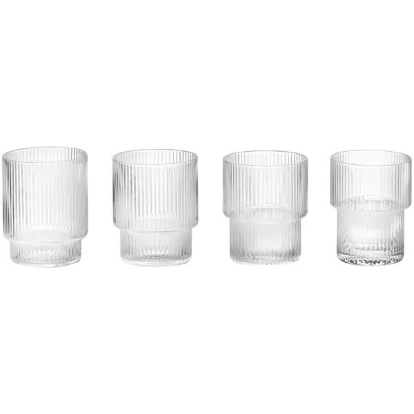 Ferm Living Ripple Glass (Set of 4) | Coggles (Global)