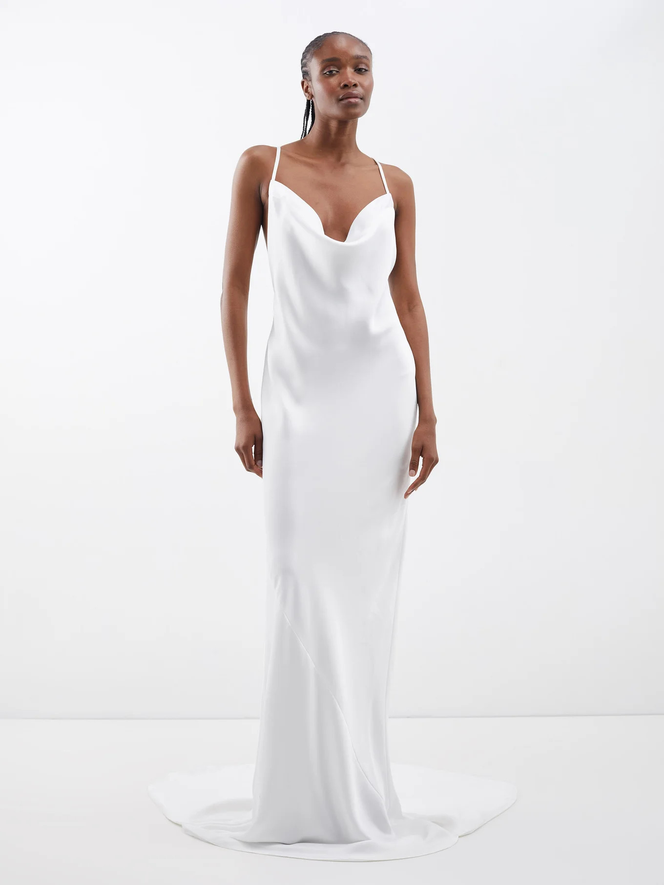 Backless satin gown | Norma Kamali | Matches (UK)