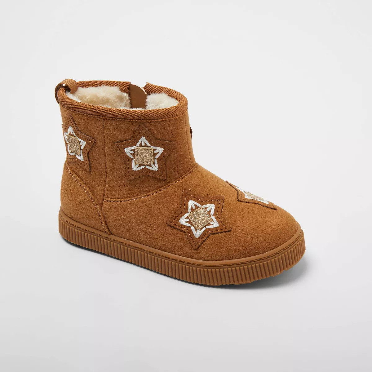 Toddler Girls' Viv Floral Embroidered Suede Ankle Boots - Cat & Jack™ Taupe 5T | Target