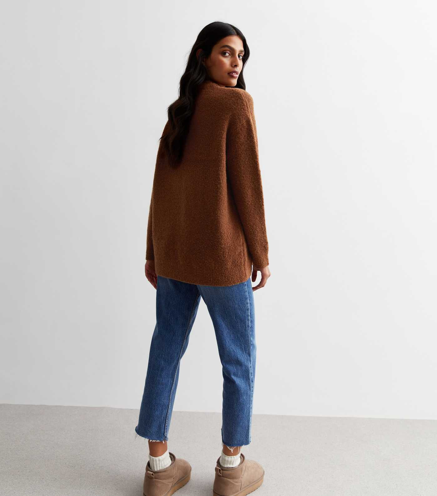 Rust Bouclé Knit Crew Neck Jumper | New Look | New Look (UK)