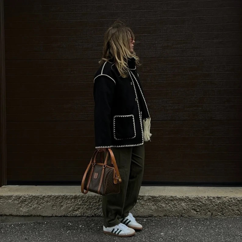 Autumn Elegant Women's Coat With Scarf, Trendy Coat, Jacket, Trendy Jacket, European Vacation, Re... | Etsy (US)