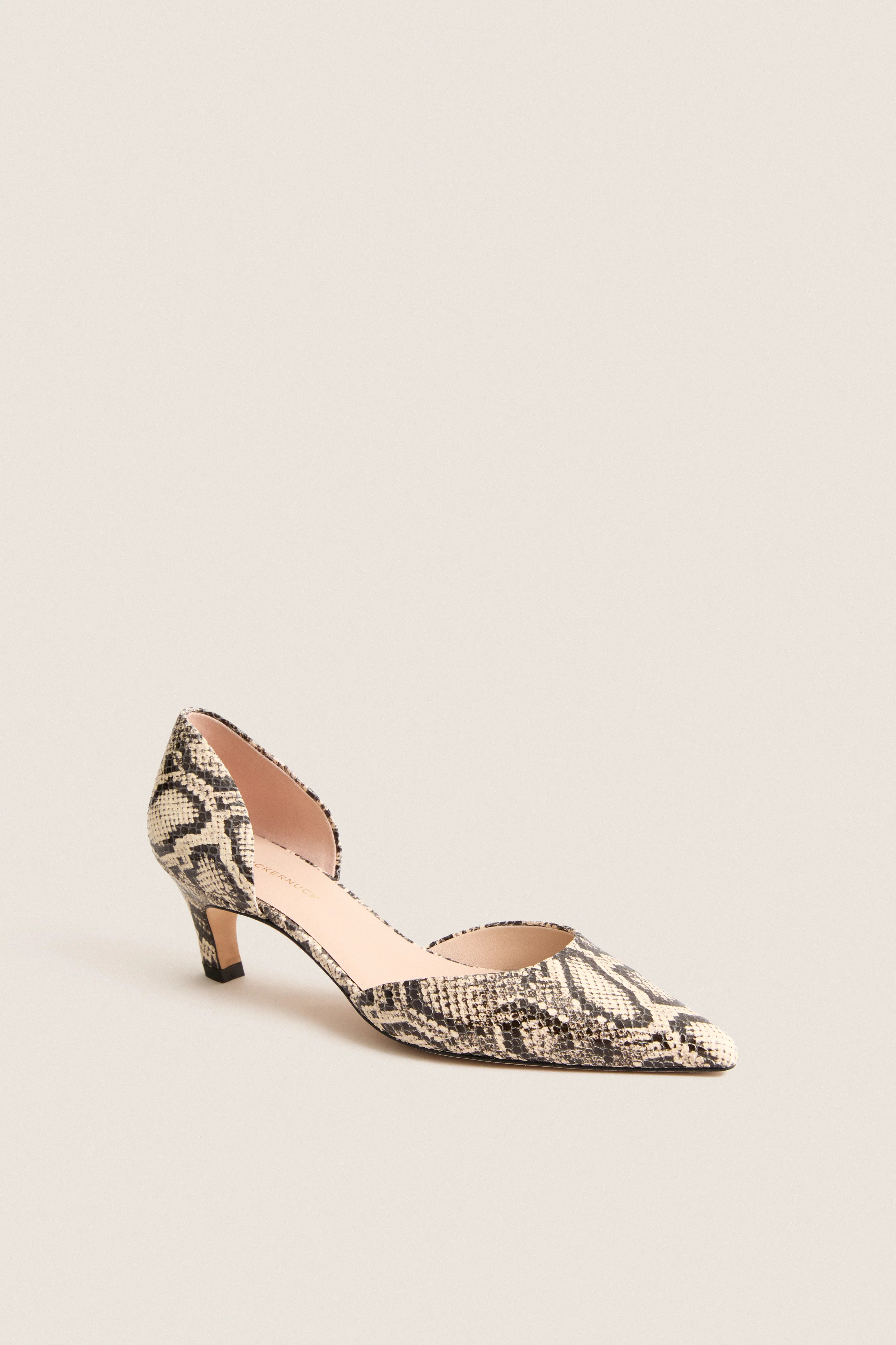Snakeskin Embossed Kira Heels | Tuckernuck (US)