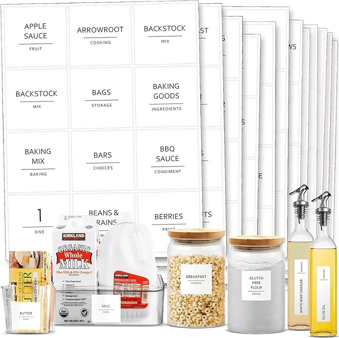 Talented Kitchen 157 Minimalist Supplementary Pantry & Fridge Labels – Pantry Label Sticker Ing... | Amazon (US)