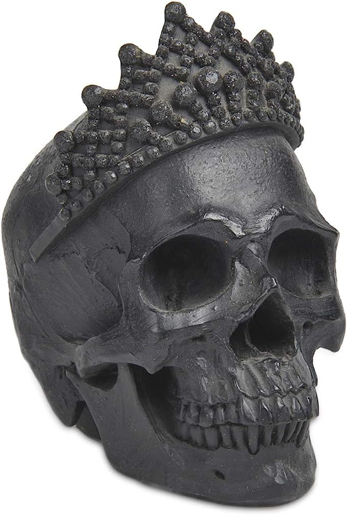 Skull-Decor Halloween-Decorations - Vintage-Human Head-Sculpture with Crown for Indoor Home Party... | Amazon (US)