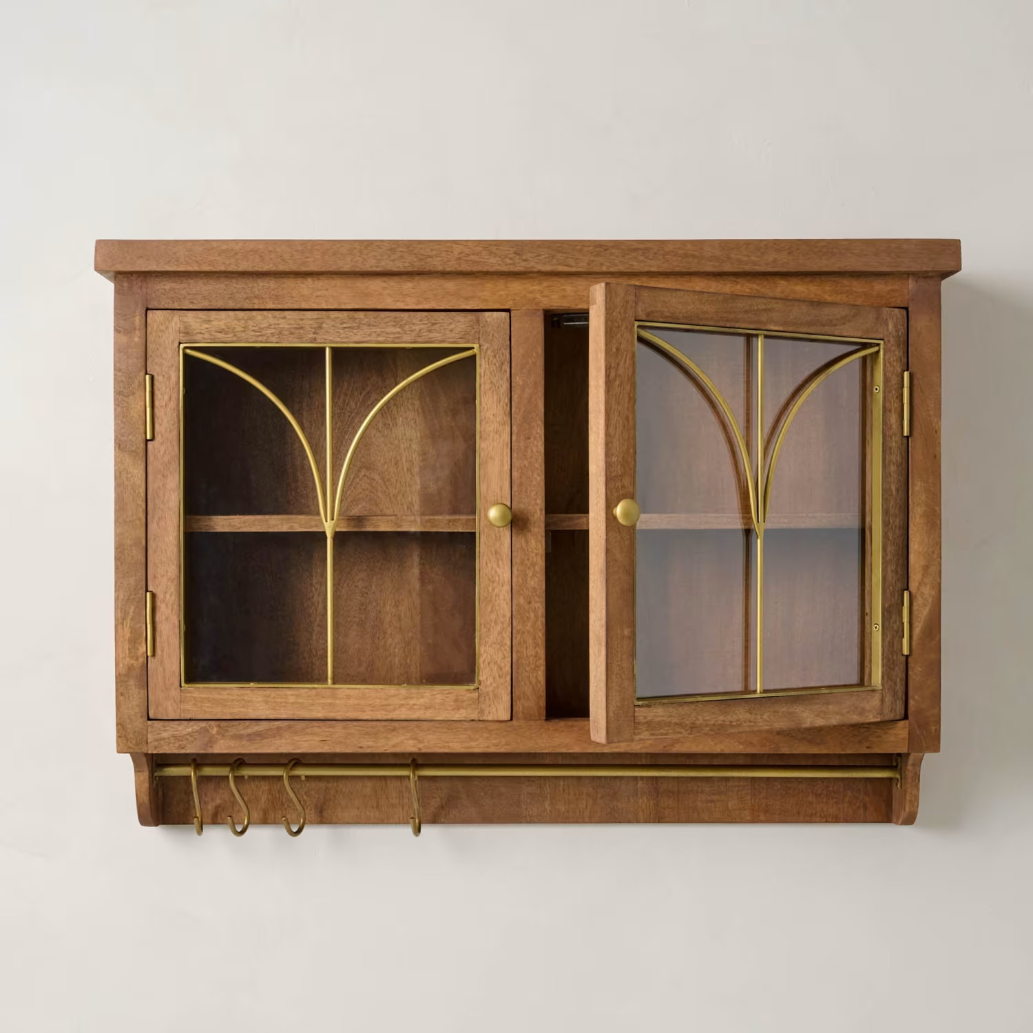 Eloise Wood & Brass Display Cabinet | Magnolia