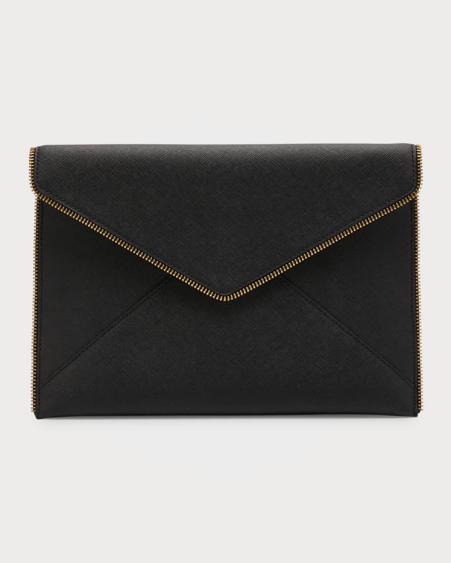 Rebecca Minkoff Leo Envelope Flap Clutch Bag w/ Chain Strap | Neiman Marcus