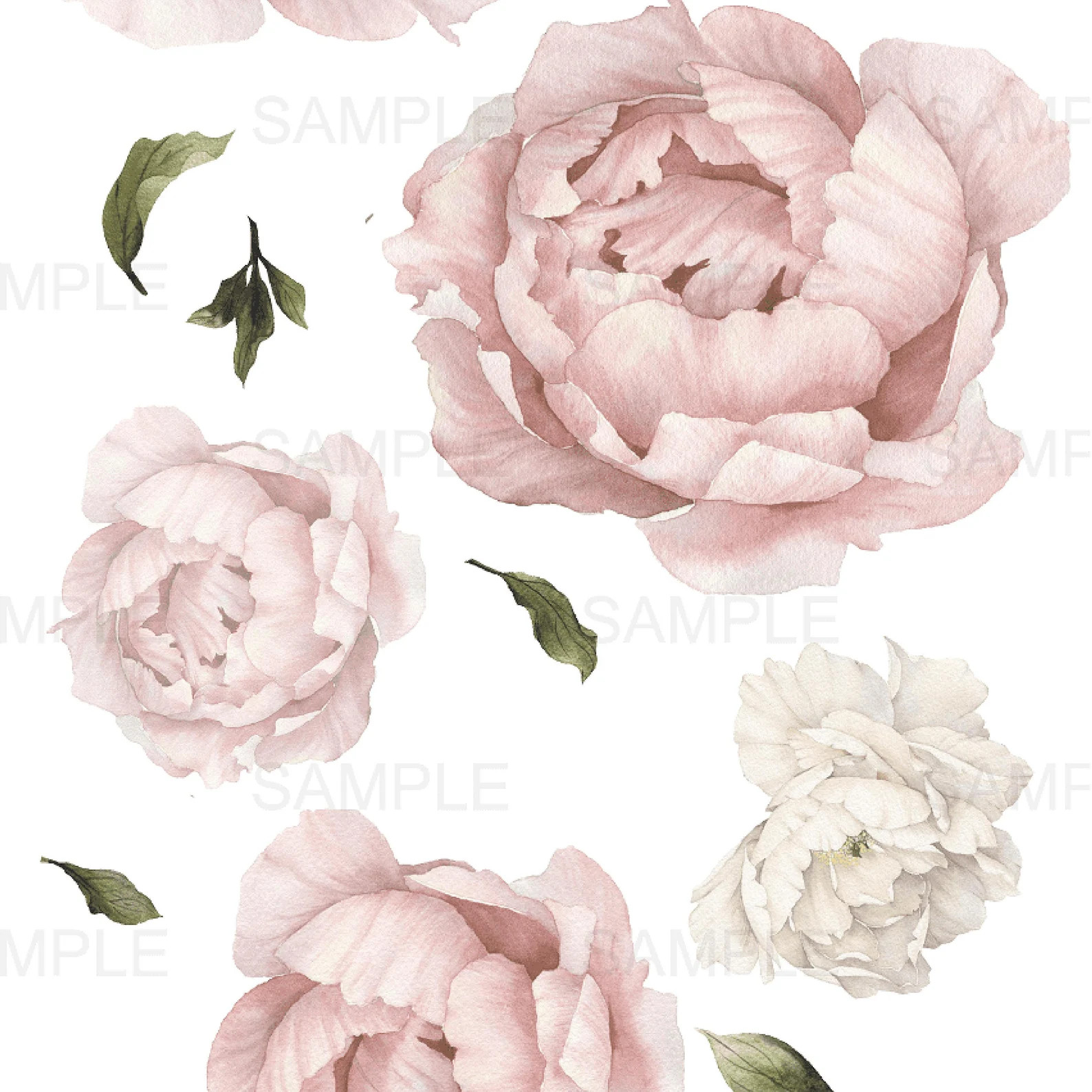 Pink Peony Wall Decal - Floral Wall Decals - Removable Peel and Stick Wallpaper Decals - Peonies ... | Etsy (Global)