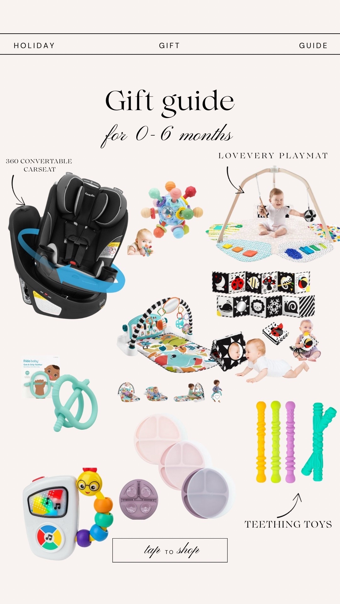 Gift guide ideas for 0-6 months. They don’t need much but the essentials are such a great idea for Christmas! 


Gift guide for babies//Christmas gifts// 


#LTKBaby #LTKFamily #LTKGiftGuide