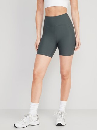 PowerLite Lycra® ADAPTIV Extra High-Waisted Biker Shorts for Women -- 6-inch inseam | Old Navy (US)
