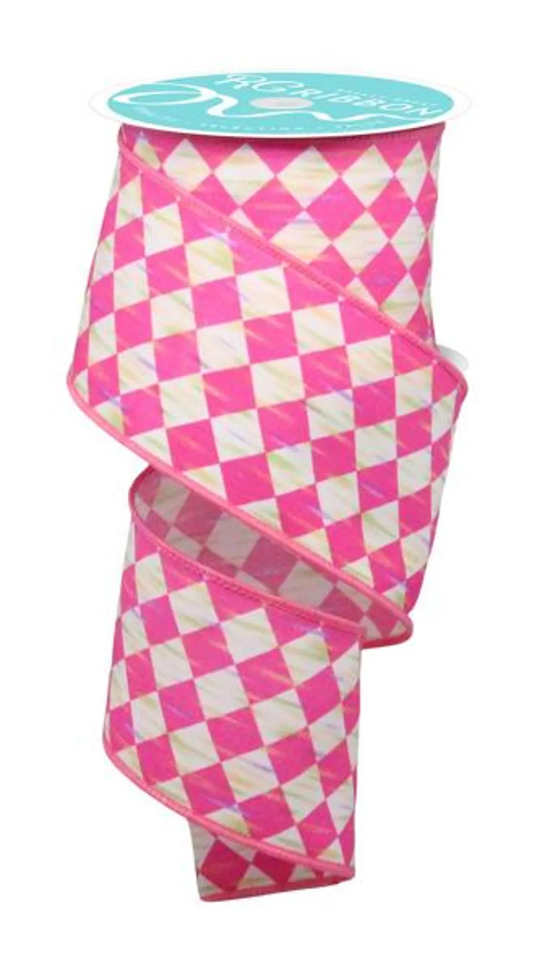 Pink Harlequin Wired Ribbon by the Roll 2.5 X 10 Yards RGF162611 - Etsy | Etsy (US)