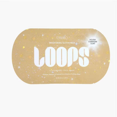 LOOPS Tinsel Glow Brightening Hydrogel Face Mask - 1.06oz | Target