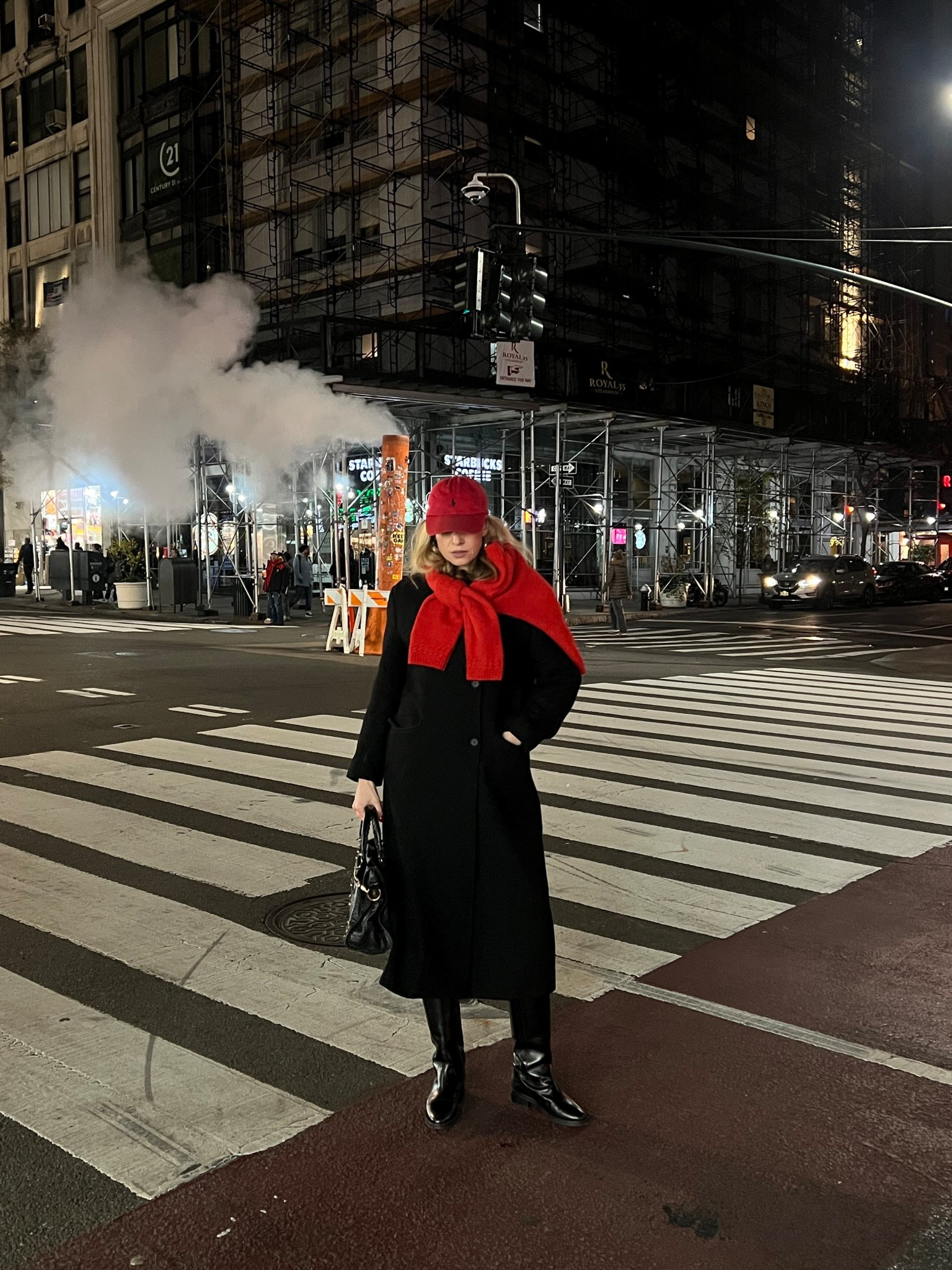 Allsaints coat, red jumper, sezane boots, balenciaga bag, warm outfit, wool coat 

#LTKwinter #LTKfestive #LTKuk