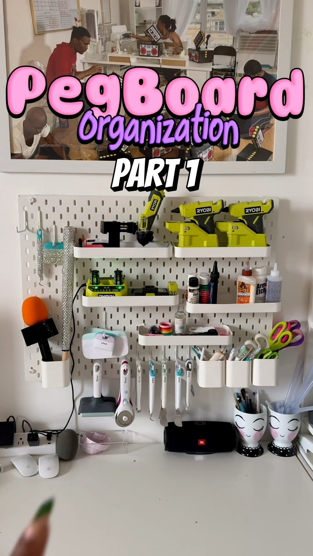 Keep your craft supplies organized with IKEA pegboards & accessories 

#LTKHome