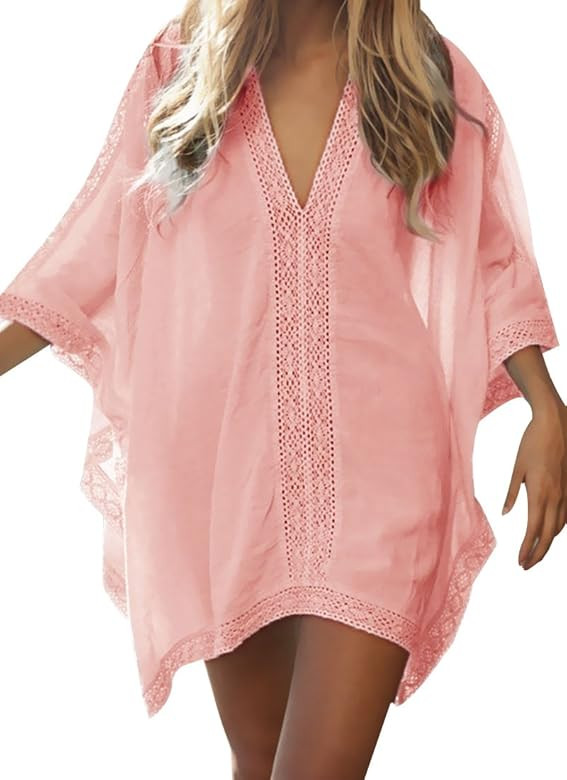 Loritta Womens Beach Bathing Suit Swim Bikini Swimsuit Oversized Cover Up Dresses | Amazon (US)