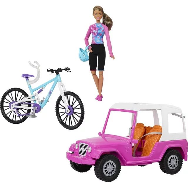 Barbie Doll and Mountain Bike Bundle with Barbie Car | Walmart (US)
