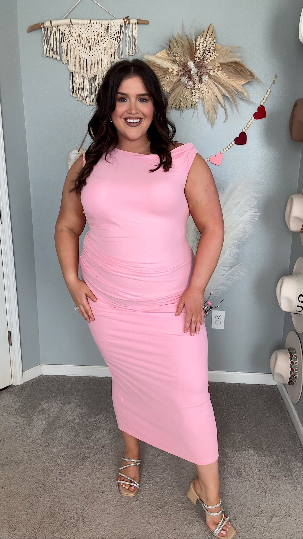 Amazon light pink asymmetrical strap dress 💖 Valentine’s Day, Galentine’s party or wedding guest outfit 
Size XXL

#LTKPlusSize #LTKFindsUnder50 #LTKStyleTip