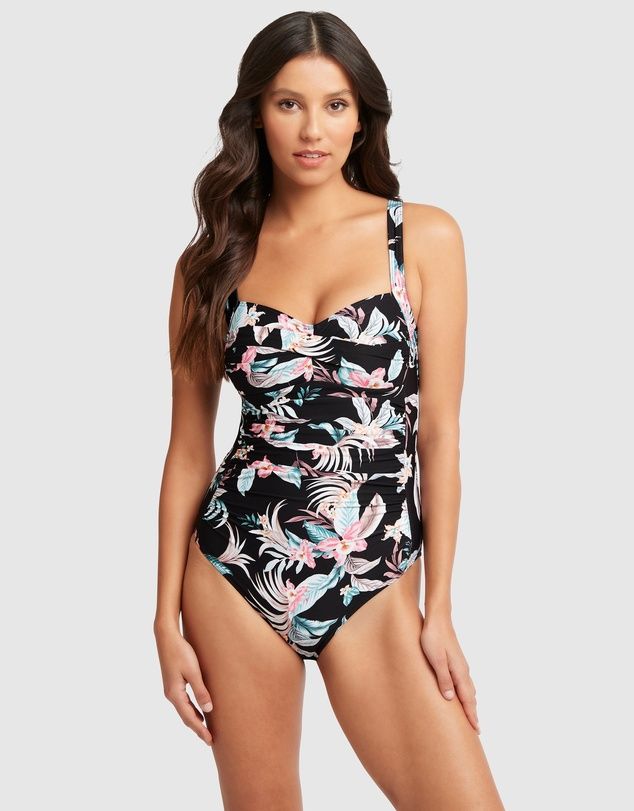 Kalani Twist Front Multifit One Piece Black | THE ICONIC (AU & NZ)