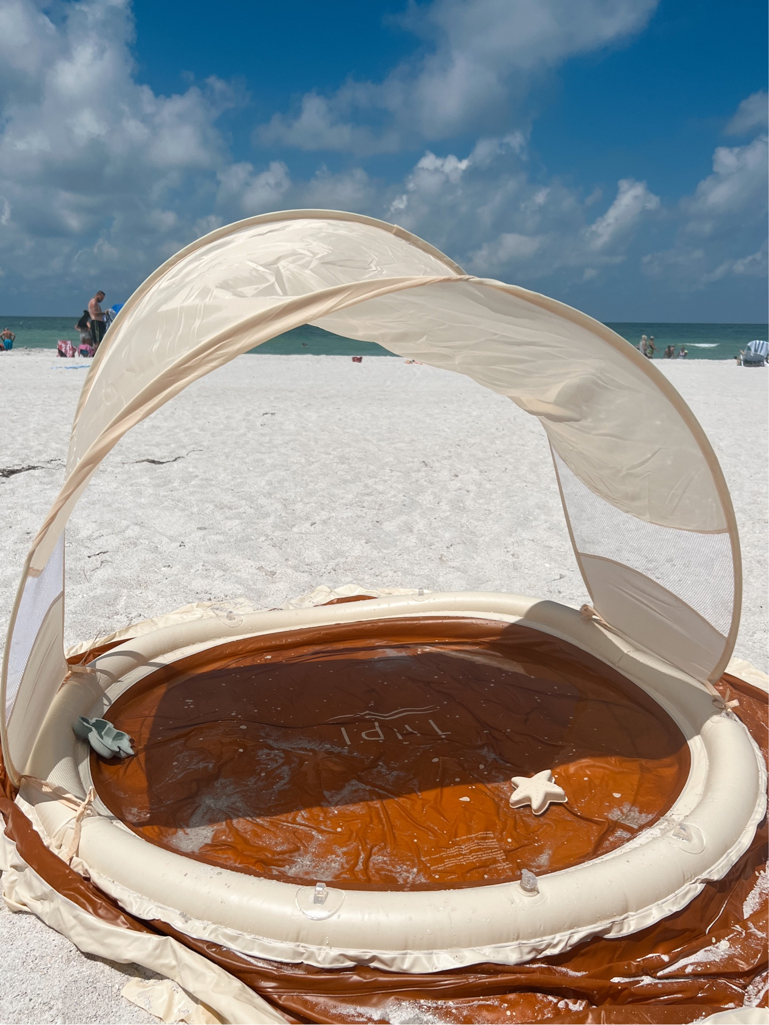 Beach must-have with babies and toddlers. Blow up mini pool for the sand keeps them cool in the sand. Neutral beach toys. Aesthetic beach toys. Family beach essentials. Beach. Lake. Pool  

#LTKswim #LTKfamily #LTKunder50