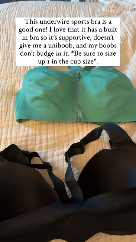 I would have never tried this sports bra (I’m so glad I did) if it wasn’t for the plastic surgeon suggesting it. It’s very supportive, doesn’t give me a uniboob, and my boobs don’t budge in it. Be sure to size up one in the cup size  

#LTKmidsize #LTKover40 #LTKfitness