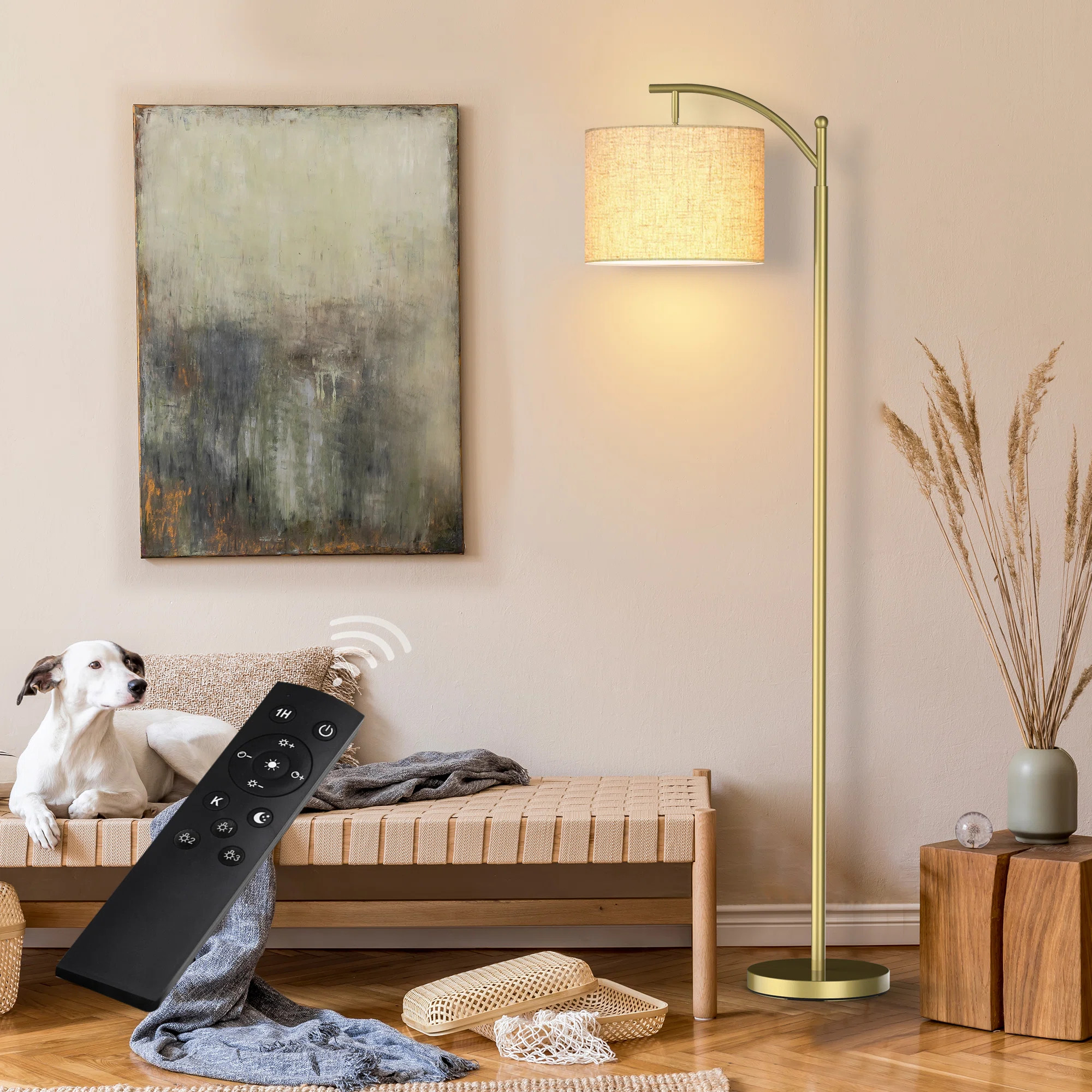 Latitude Run® 62" Arched Floor Lamp with Remote Control and Bulb Included & Reviews | Wayfair | Wayfair North America