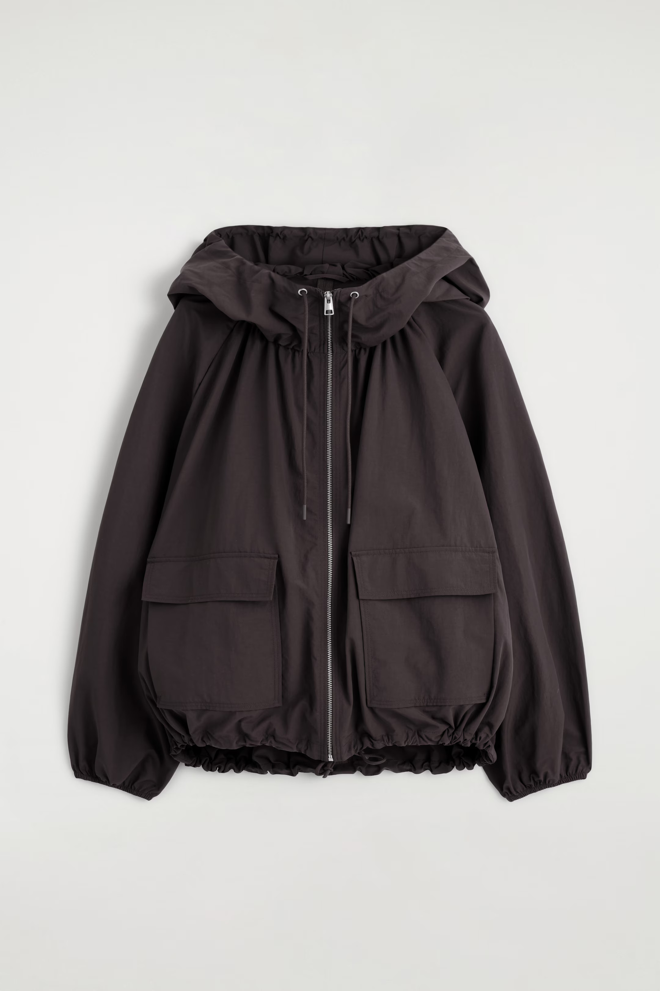 TECHNICAL HOODED PARKA JACKET - DARK BROWN | COS GB | COS UK