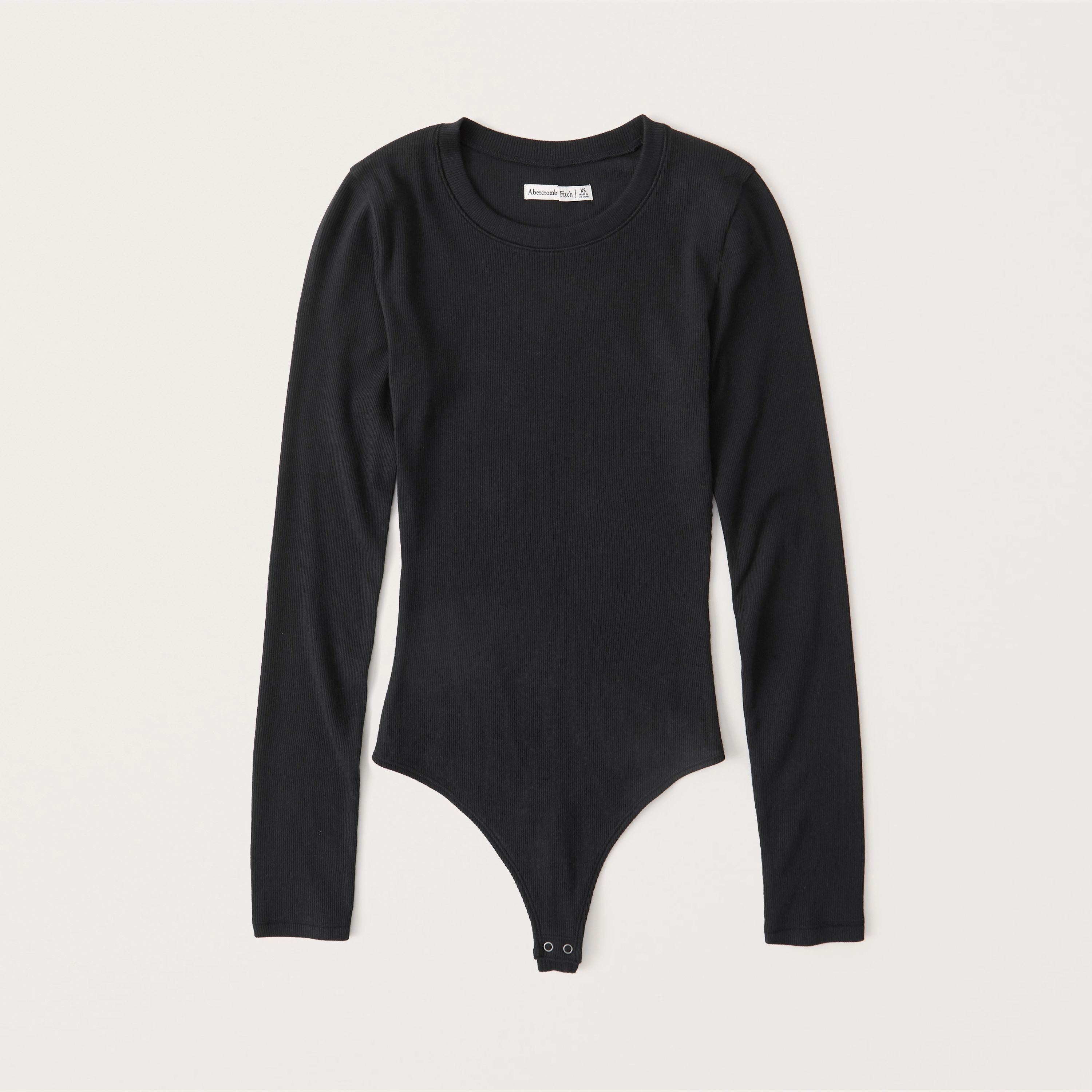 Long-Sleeve Ribbed Bodysuit | Abercrombie & Fitch (US)