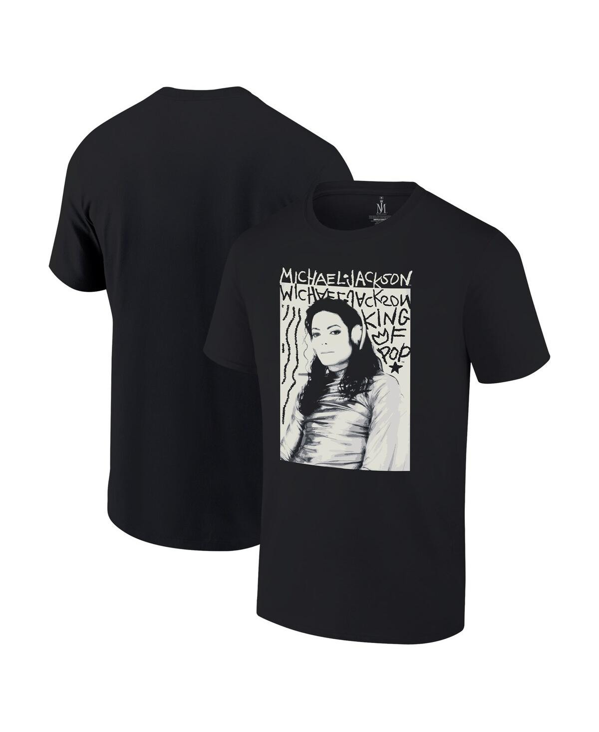 Ripple Junction Men's Black Michael Jackson Portrait T-Shirt - Black | Macy's
