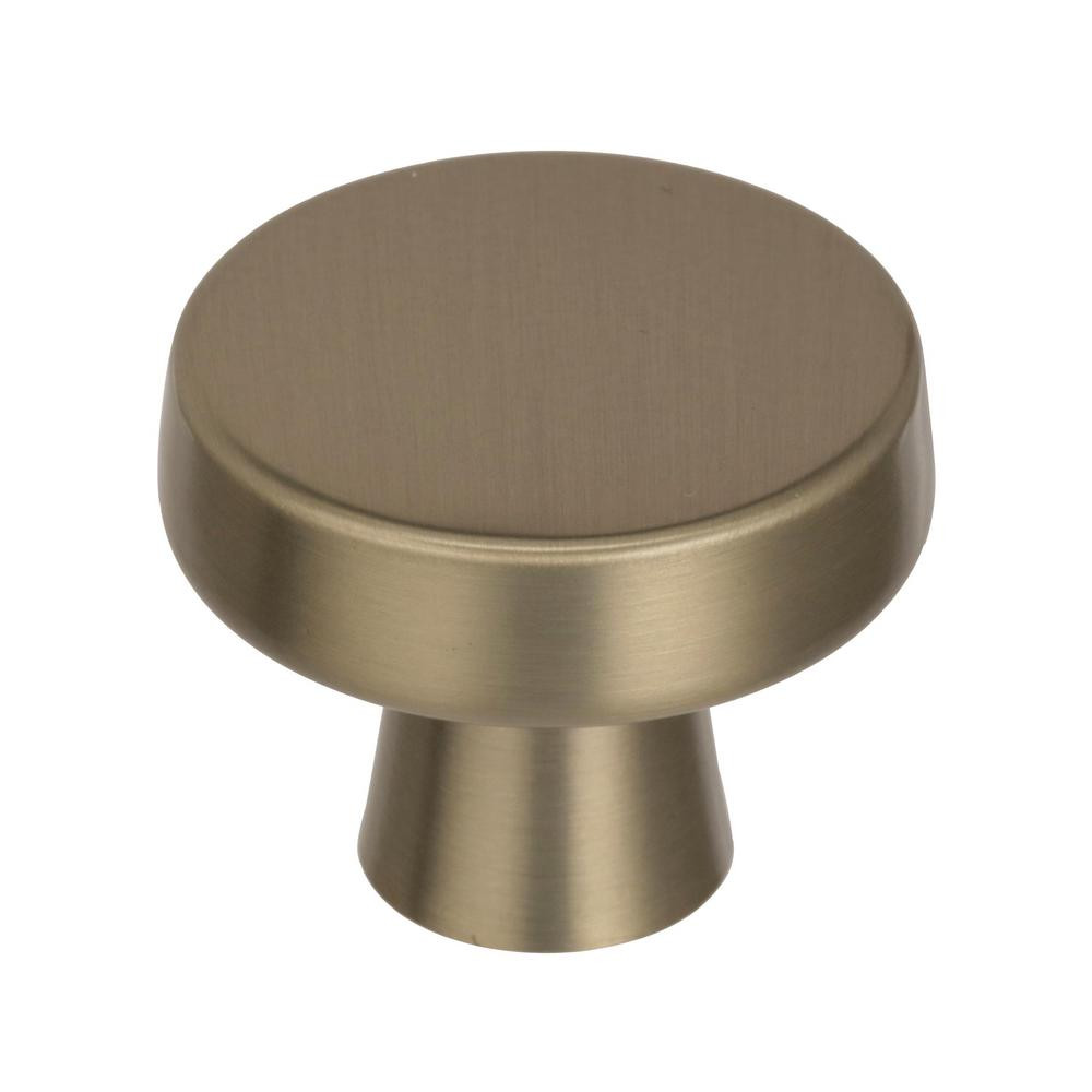 Blackrock 1-5/16 in. Dia (33 mm) Golden Champagne Cabinet Knob | The Home Depot