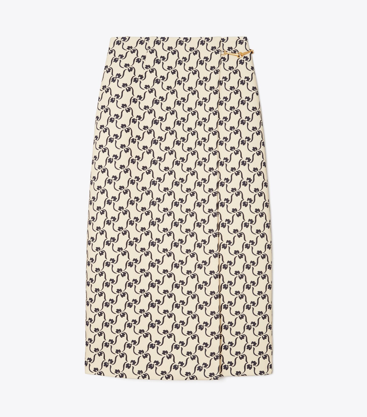 Twill Crepe Wrap Skirt: Women's Designer Bottoms | Tory Burch | Tory Burch (US)
