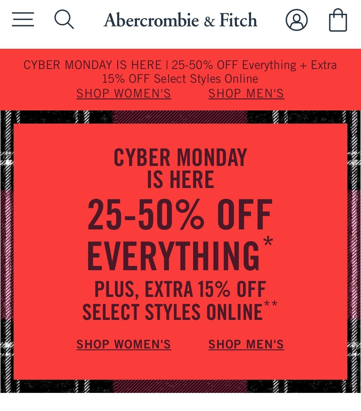 Abercrombie & fitch 
Abercrombie sale 
Cyber Monday sale 


#LTKHoliday #LTKSaleAlert #LTKCyberWeek