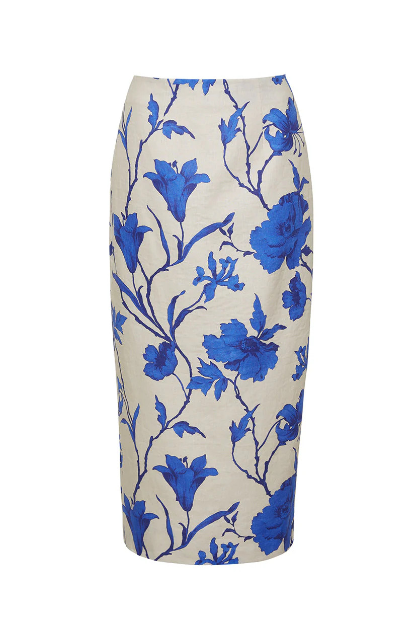 Sienna Skirt in Athena Cobalt | Over The Moon