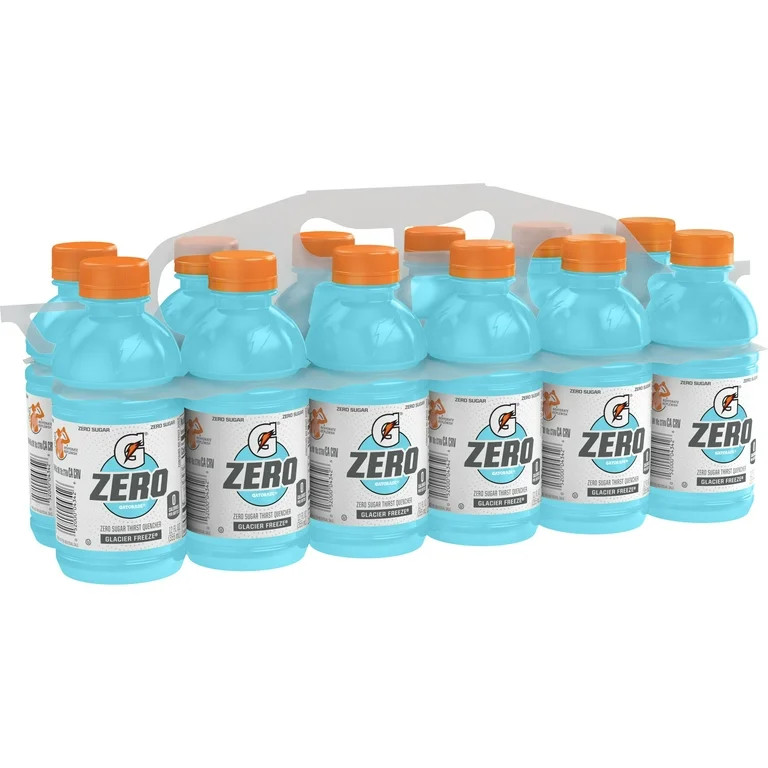 Gatorade Zero Sugar Thirst Quencher Glacier Freeze Sports Drinks, 12 fl oz, 12 Count Bottles | Walmart (US)