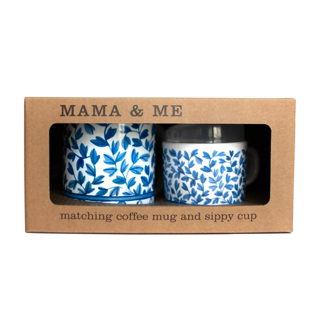 Helmsie BLUE AND WHITE Mama and Me Blue and White Matching Mug and Sippy Cup Set, Chinoisserie To... | Etsy (US)