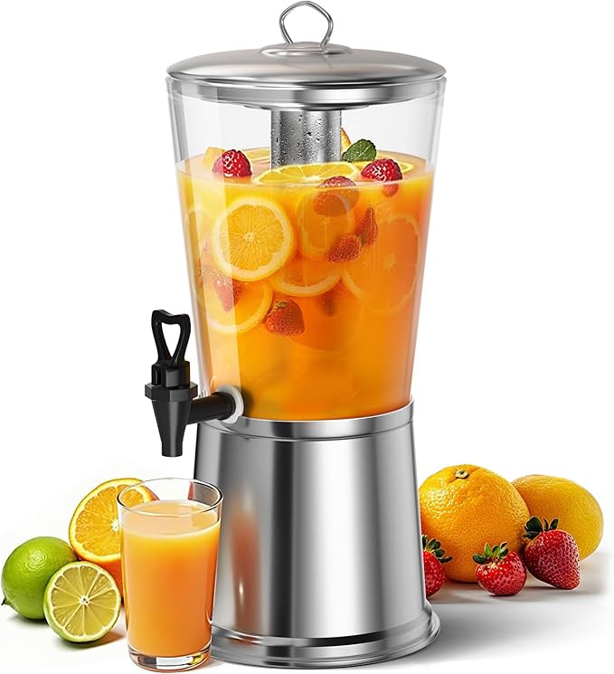 WantJoin Beverage Dispenser With Stand, Drink Dispenser for Party, Stainless Steel Water Dispense... | Amazon (US)