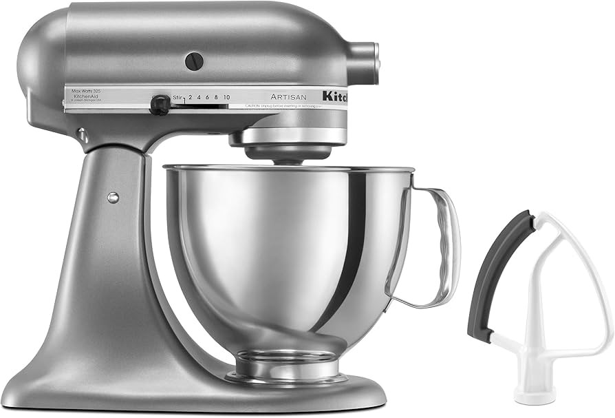KitchenAid KSM150FECU Value Bundle Artisan 5 Quart Stand Mixer, Contour Silver | Amazon (US)