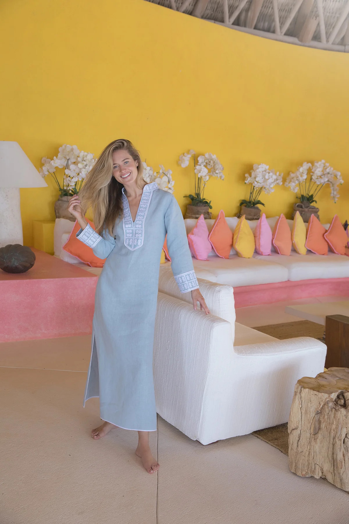 Sky Clementine Kaftan | ASHA by ADM