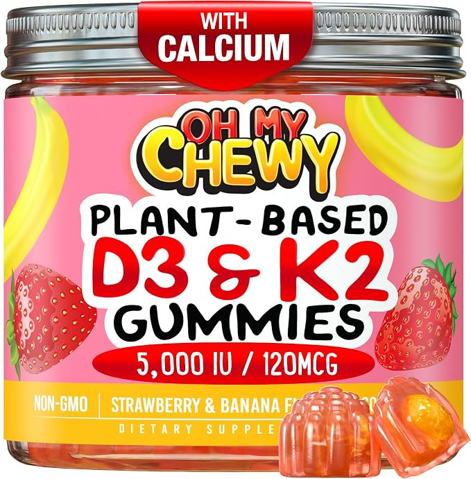 Center-Filled Vitamin D3 K2 Gummies - Kids, Teens & Adults - Supplement for Healthy Teeth, Bone, ... | Amazon (US)