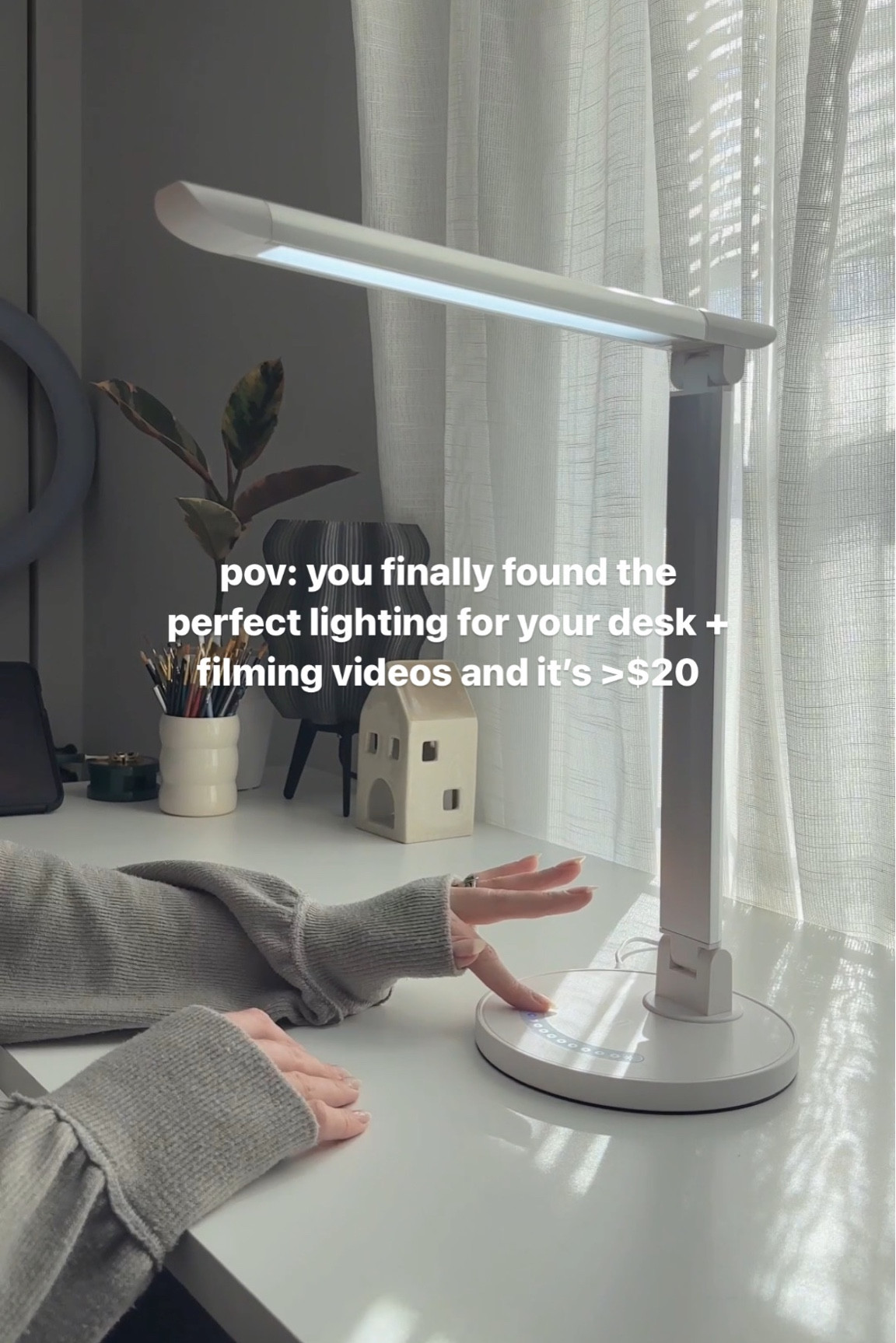 the difference this makes is everything 😫🙏🏻  #lighting #filming #ringlight #desklamp #officelighting 

#LTKHoliday #LTKGiftGuide #LTKhome